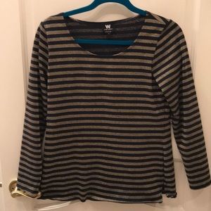 W by Worth Navy and Gold top